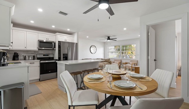 Newly renovated 3BR/2BA home with modern finishes, fast WiFi, central A/C,