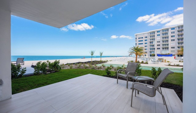 Newly Renovated First Floor Beachfront Condo Ten Yards From The Beach