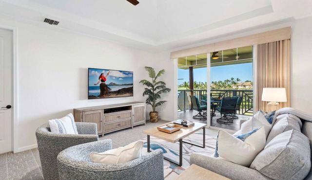 Newly Renovated Top Floor Luxury Waikoloa Beach Villa F32, Fairway Views!