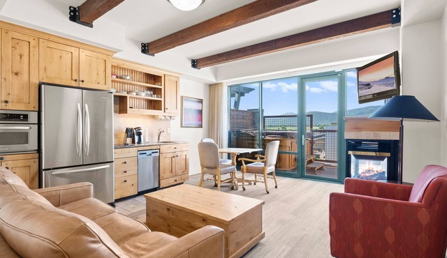 Newpark 416-A | Private Hot Tub | Kitchenette | Mountain & Preserve Views | Fireplace | Top Floor