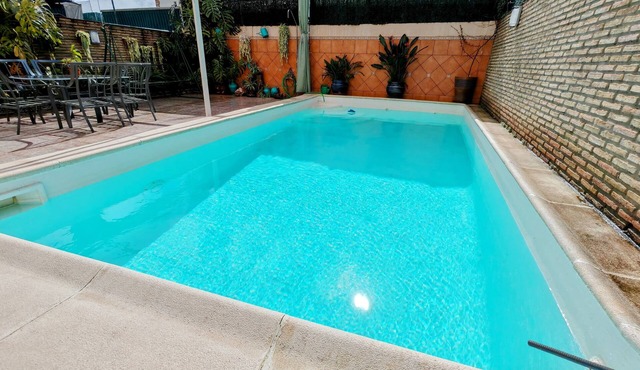 Next to the Metro and the center of Seville! Large house with private pool.
