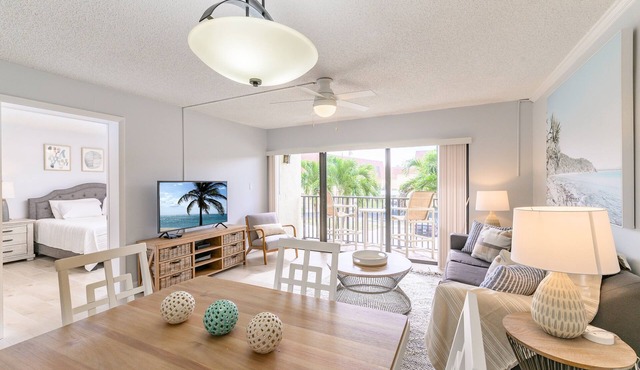 Next to Cocoa Beach Pier Recently Renovated Oceanfront Condo with Heated Pool