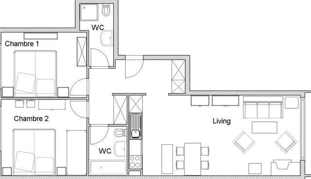 Nice flat for rent in les Collons