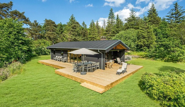 Nice home in Knebel with house sea view
