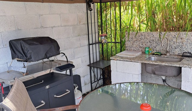 Nice lodge with private courtyard in a country setting