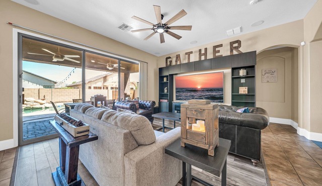 nnRelaxing Home with Pool, Theater Room & BBQ – Perfect for familiesnnnnnnnn