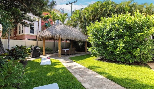 🐾No pet fee★ TIKI HUT ⛱️ 5 mins to Beach & Las Olas
