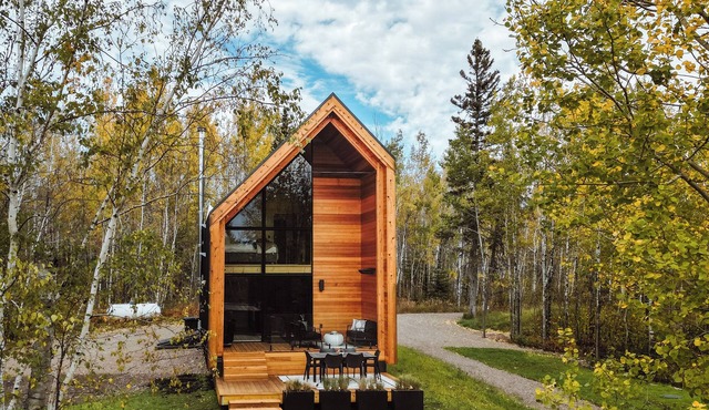 Nord Hytte New Listing With Sauna and Wood Burning Hot Tub in Tofte, MN.
