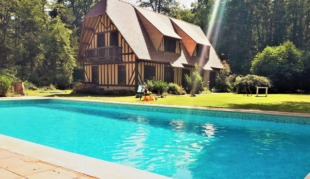 Norman house with pool in the countryside