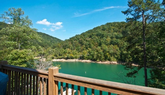 Norris Lakeside Estates home located inside the famous jumping bridge