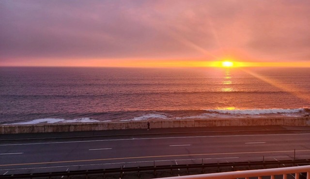 North Beach just a few feet away