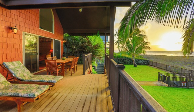 North Shore home with views of sunsets and migrating whales