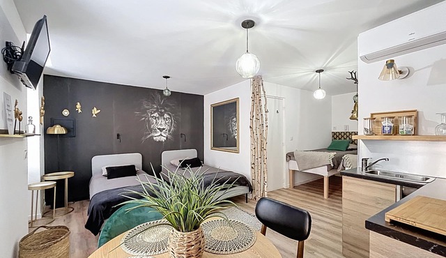 O'Bercail Studio 1- 4 single beds +bike room- in the center of Tournon sur Rhône