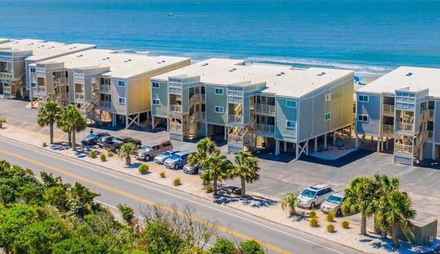 Oak Island Beach Villas 406: 2BR, 2BA, Sleeps 5 - oceanfront condo with pool!