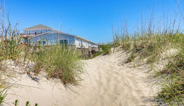 Oak Island Condo w/Ocean View: Steps to Beach!
