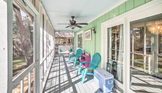 Oak Island Home w/Yard < 1 Mi to the Beach!
