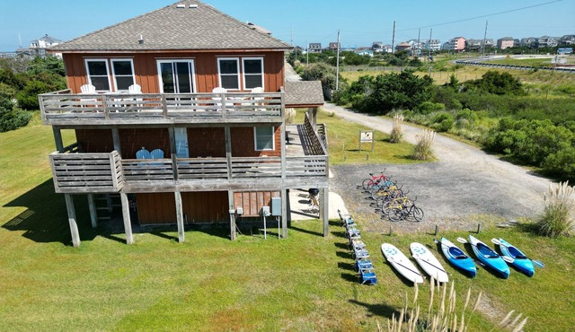 OBX Beach House + Bikes-Paddle Boards-Kayaks-Beach Chairs-Great Fishing!