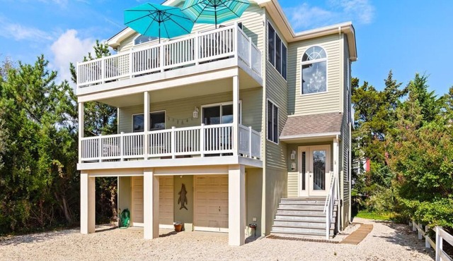 Ocean block single family in Barnegat Light with views of Old Barney