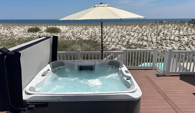 Ocean Front Beach House - Steps to Beach - Hot Tub, Deck, 3BR, 2Bath, AC, Badges