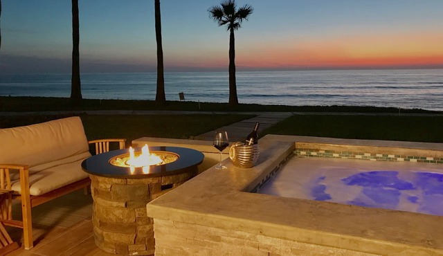 Ocean front beach house with hot tub and breathtaking views of the Pacific.