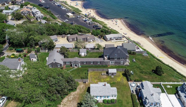 Ocean front Family Compound with a 200-foot private beach, on Nantucket Sound
