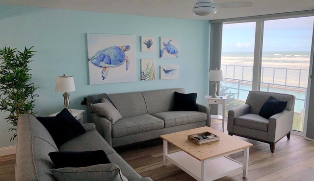Ocean Front - First Floor - Breezy Beachfront Condo - Blue Turtle Bungalow