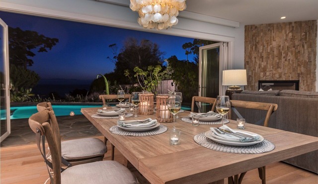 Ocean front home, next to beach access, heated pool and spa