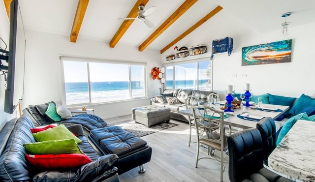 Ocean Front Luxury Beach House #5 - Sleeps 6 - Penthouse View - 180 degrees Full