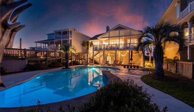 Ocean Isle Beach - Luxury Oceanfront/Gated West End/Private Pool/Sleeps 20