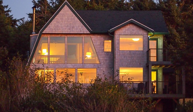 Ocean & lake view home with private hot tub & beach access