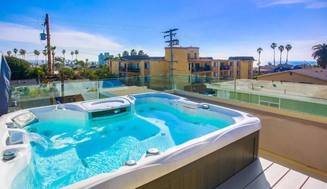 Ocean-View Home Blocks to Beach with Private Hot Tub & Rooftop Deck!