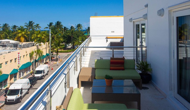 Ocean View South Beach Huge Two Story Penthouse Steps from the Beach!