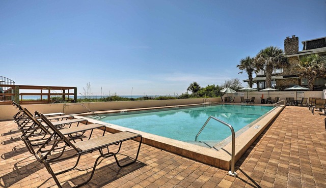 Ocean-View St Augustine Studio w/Pool Access!