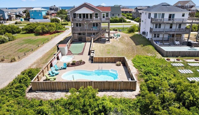 🏖 Ocean Views! 🌅Heated Pool, 🎯Game Room, 💦Hot Tub, Mini Golf & Steps to Sand