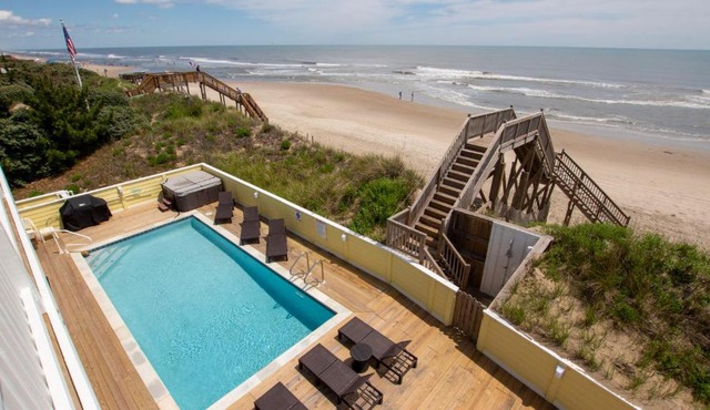 OCEANFRONT, 12 BRs, Priv Pool, Pool Table, ELEV, OCean Views, Theater Rm, WL853, Out of Office OBX