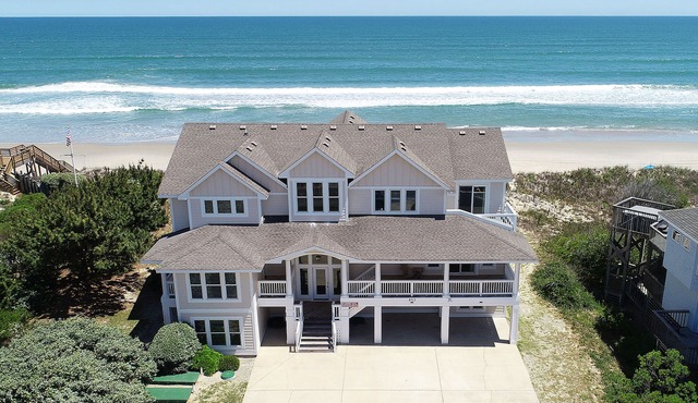 OCEANFRONT, 12 BRs, Priv Pool, Pool Table, ELEV, OCean Views, Theater Rm, WL853, Out of Office OBX
