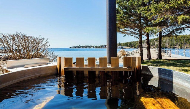 Oceanfront 2bdrm Cottage w/Private Salt Water Hot Tub & woodstove – C4