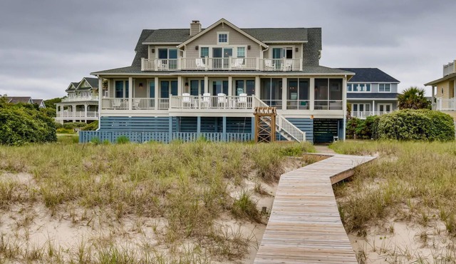 Oceanfront Bald Head Home with Private Boardwalk to the Beach