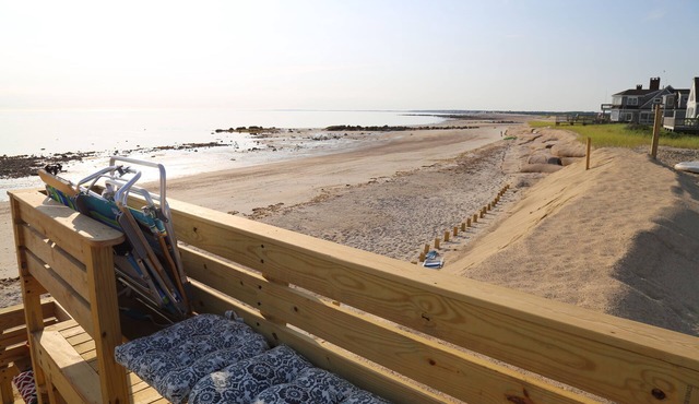 Oceanfront Beach Cottage Views of Cape Cod Bay and Canal