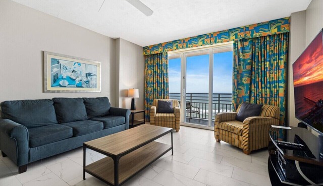 Oceanfront Bliss: 11th Floor 2 BR Retreat with Direct Ocean Front Balcony at The Wyndham Ocean Walk Resort