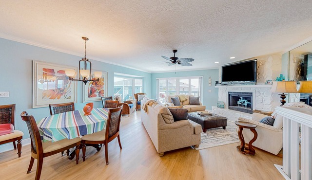 Oceanfront condo with scenic balconies, pool, beach gear, & W/D - dog-friendly