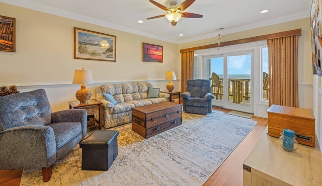 Oceanfront Condo with Private Sundeck, Resort Pool, Elevator, and Beach Access
