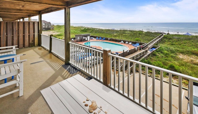 Oceanfront Dog Friendly Condo w/Private Balcony, Resort Pool and Elevator