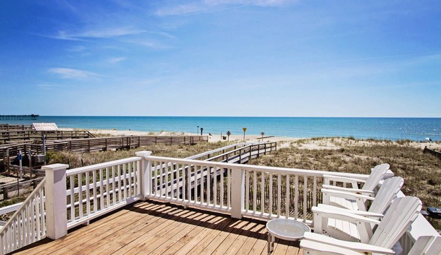 Oceanfront Escape | 4 Balconies, Beach Access, Walk to Kure Pier, Turtle Nesting Area! Dog Friendly