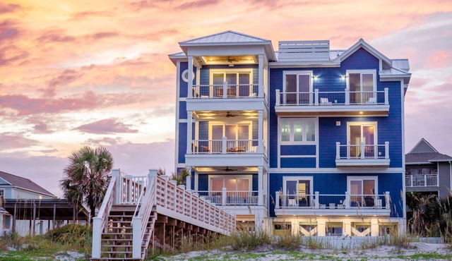 Oceanfront estate with private pool sleeps 28 guests in Surfside Beach