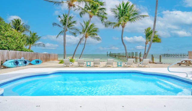 Oceanfront Estate with Private 350 foot Pier, Heated Pool, Pet Friendly