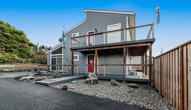 Oceanfront home with hot tub, private beach access & ocean views - dog-friendly