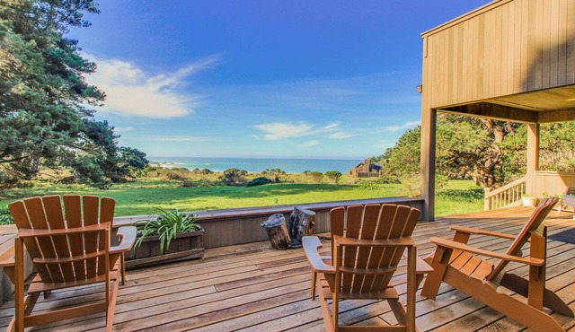Oceanfront home with private hot tub near Black Point