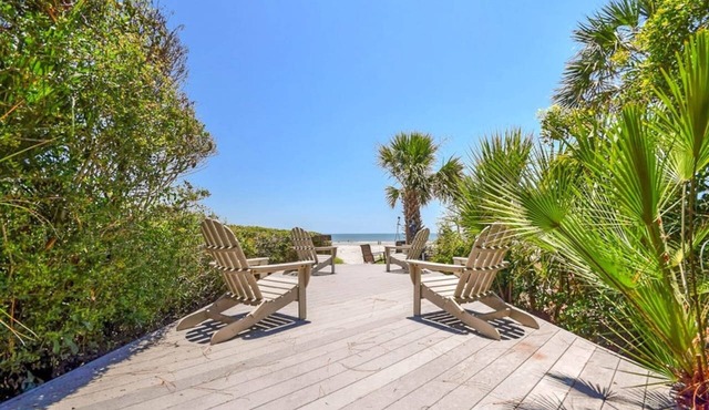 Oceanfront Luxury Home in Sea Pines | Private Beach Path, Pool & Hot Tub