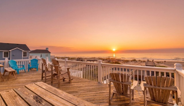 Oceanfront luxury in this spacious 10-bedroom home in South Nags Head.